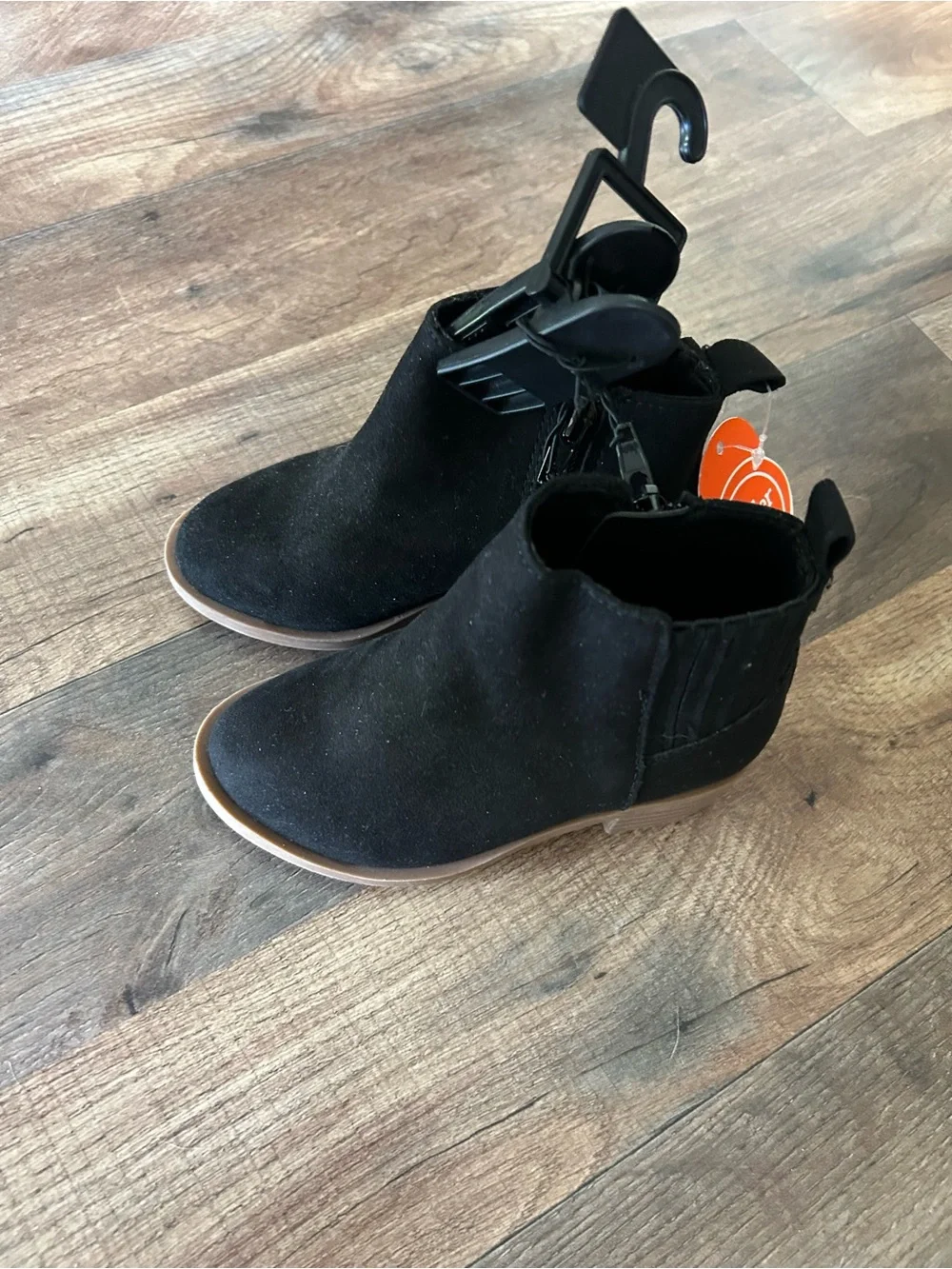 Girls Black Chelsea Ankle Boots - Classic Suede Look Sz 8 New with tags